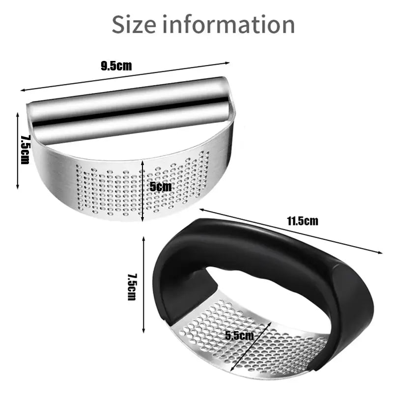 Stainless Steel Garlic Press Squeezer Manual Garlic additional angle