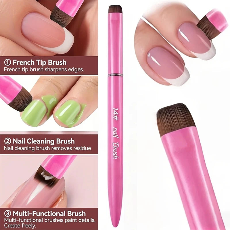 3 in 1 New French Nail Brush,with Multi-function Brush Head-Fine Nail Brush,Suitable alternate view