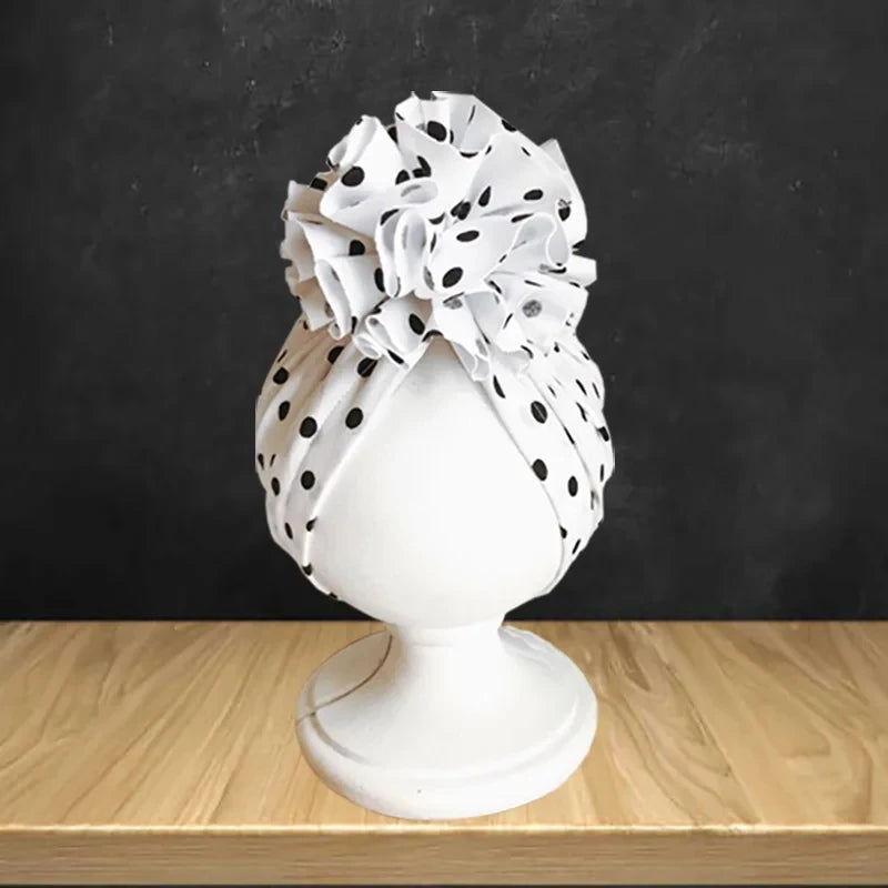 Baby Girl Turban Hat | Lovely Flower Soft Cap for Newborn Photography lifestyle view