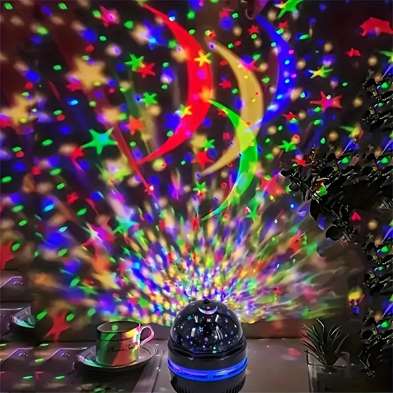 Starry Sky Projector Night Light | USB LED Moon and Stars Room Lamp alternate view