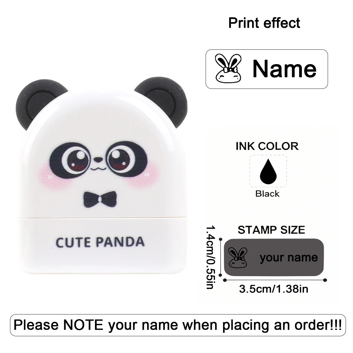Personalized Animal Name Stamp | Custom Waterproof Clothing Label for Kids detail view