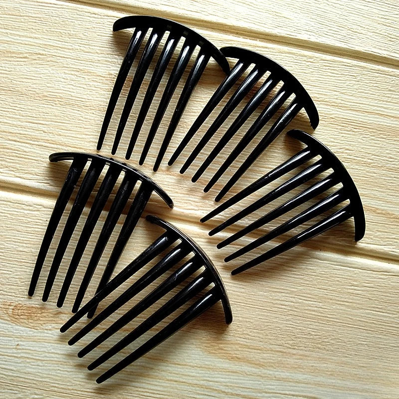 5/7 Teeth Plastic Hair Clip for Women Vintage Hair Combs Magic Comb Hair Clips Korean Styling Tools Creative Headwear Black Gift