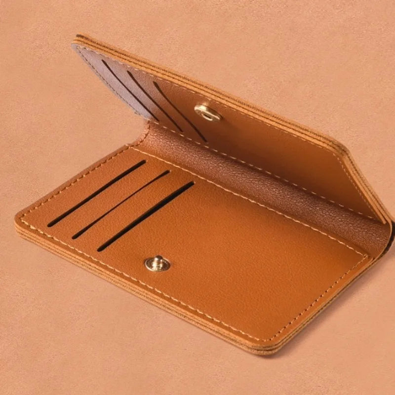 Classic PU Leather Slim Wallet | Unisex Card Holder and Coin Purse lifestyle view