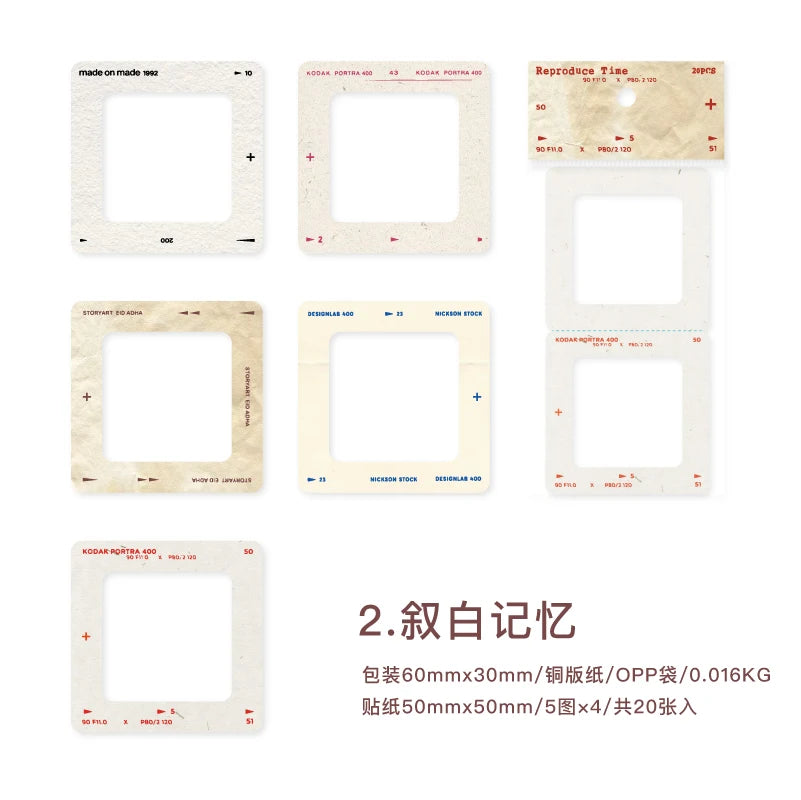 Vintage Cat Sticker Pack | 20pcs Cute Scrapbooking Labels detail view