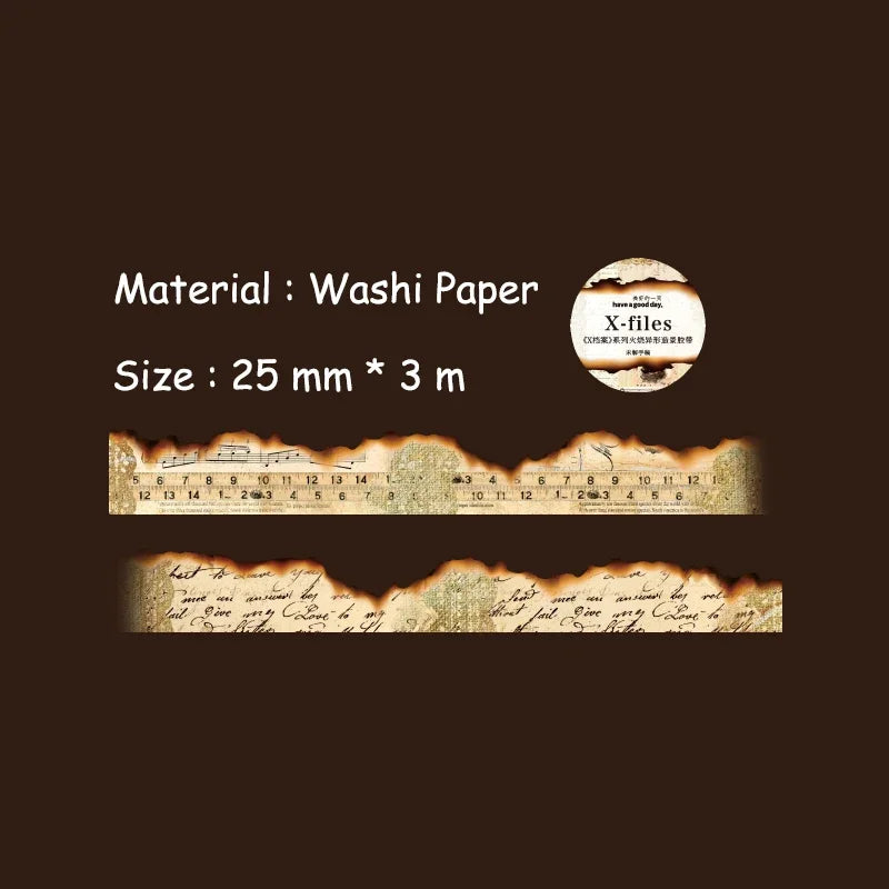 Vintage Washi Tape Set | Junk Journal Masking Tape for Scrapbooking and DIY Decor alternate view