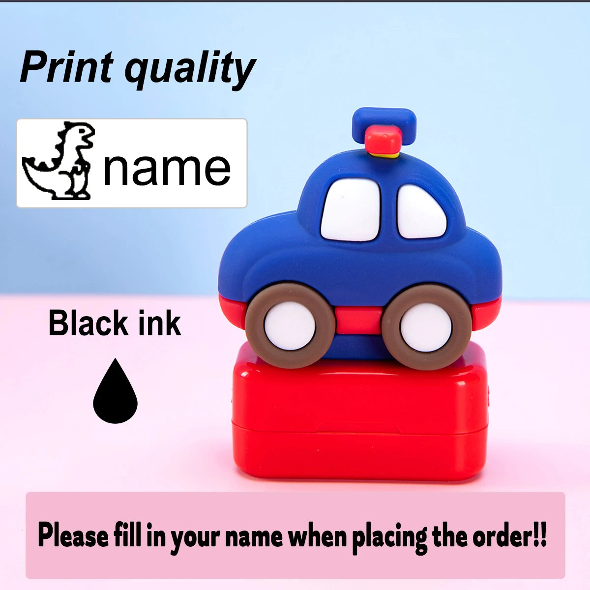 Custom Creative Cartoon Name Stamps | Personalized Seals for School Uniforms and Sign lifestyle view