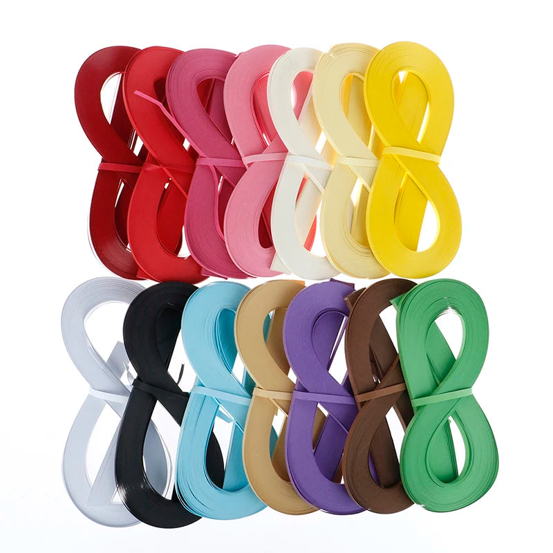 120pcs/pack Rainbow Paper Quilling Strips Set 5mm 53cm Flower Gift Paper For Craft DIY Quilling Tool
