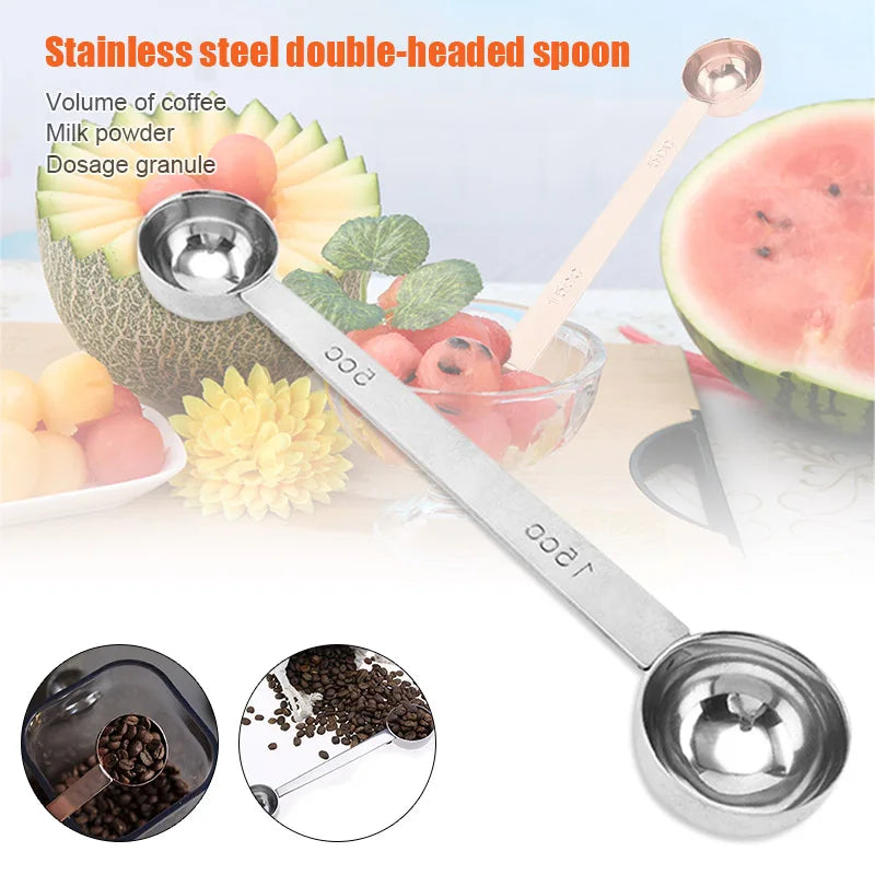 Double Side Measuring Spoon | Stainless Steel Coffee Scoop with Tablespoon and Teaspo alternate view