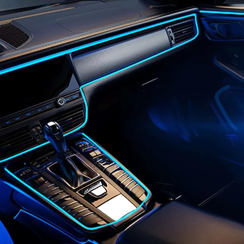 3M USB Blue LED Car Interior Atmosphere Light Strip | Flexible EL Cool Neon Light for DI detail view