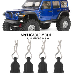 4/12pcs Metal R-type Car Shell Body Fixed Clips Pin with Tab for Axial SCX10 TRX-4 MJX close-up view