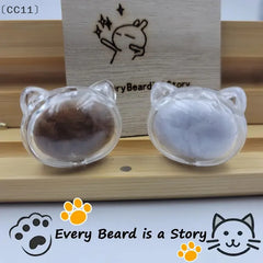 〔CC11〕2pcs Pet Hair Keepsake Box Transparent Dog Cat Fur Storage Box For DIY Memorial De detail view