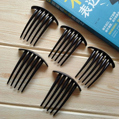 5/7 Teeth Plastic Hair Clip for Women Vintage Hair Combs Magic Comb Hair Clips Korean Styling Tools Creative Headwear Black Gift