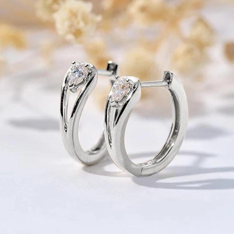 Geometric Metal Hoop Earrings for Women | Trendy Fashion Jewelry Set lifestyle view