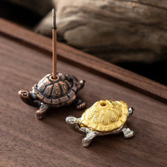 Metal Turtle Snail Shape Incense Holder | Alloy Animal Incense Burner for Home Decor detail view