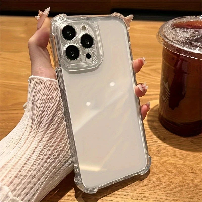 Luxury Shockproof Transparent Case For iPhone 15 14 13 12 11 16 Pro Max 15 Plus Bumpe lifestyle view