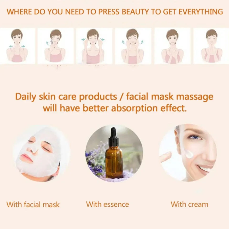 24K Electric Face-Lifting Rose Gold Stick T-Shaped Facial Massager | Skin Tightening lifestyle view