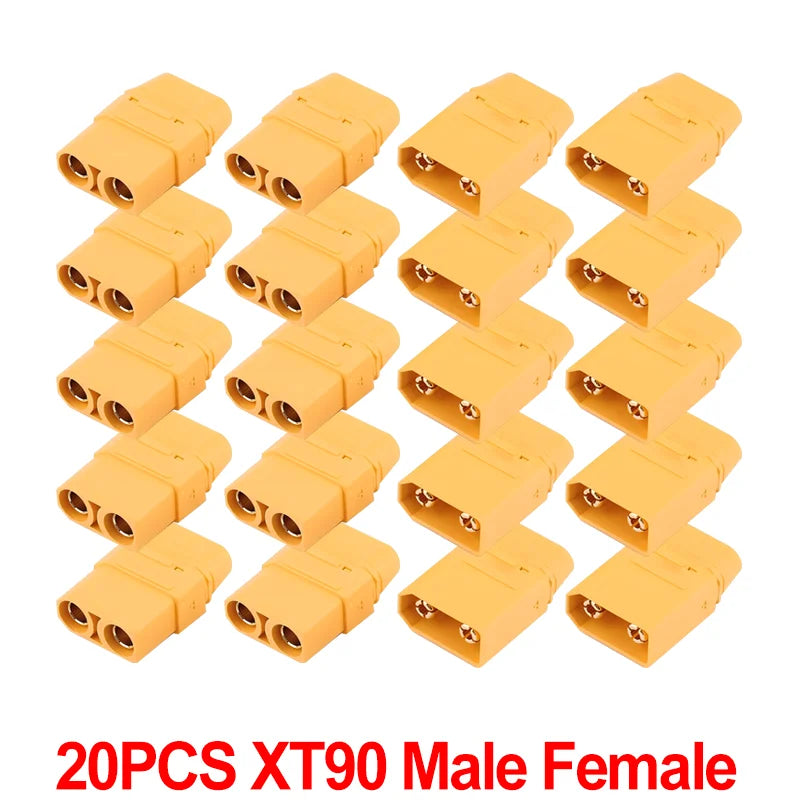 XT90 Plugs Male Female Connectors Copper Bullet Wire Connectors Welding Terminal Power close-up view