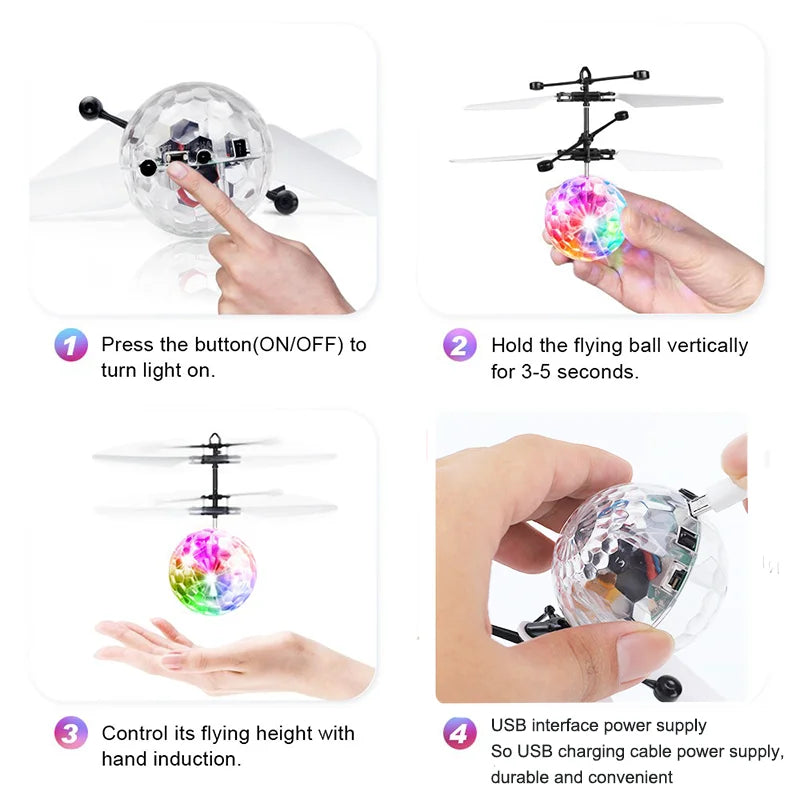 Unique Toy Gesture-controlled Colorful Luminous Crystal Ball Pendant Children's Uniqu lifestyle view