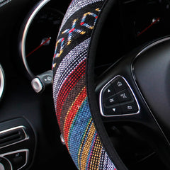 1 Linen Breathable Fabric Bohemian Style Automotive Supplies Without Inner Ring Steer alternate view