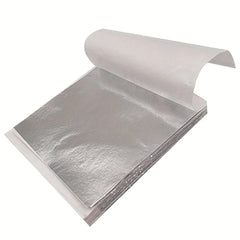 100pcs Imitation Golden Silvery Foil Paper Leaf Sheet Gilding DIY Art Craft Paper DIY close-up view