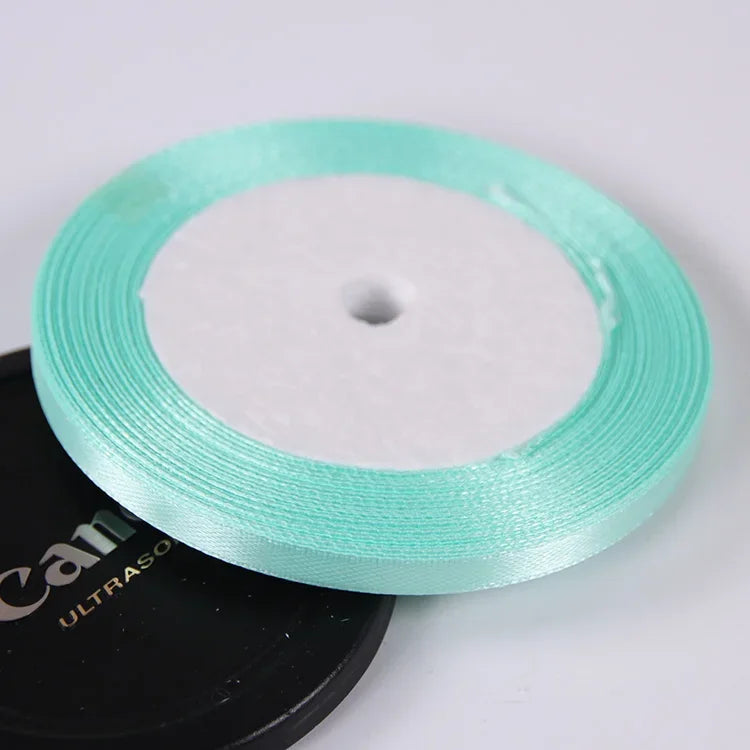 22 Meters/Roll 6mm Silk Satin Ribbons Christmas Halloween Birthday Party Gift Wrappin alternate view