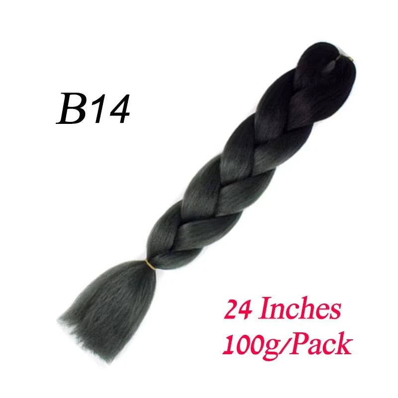Lihui Pre Stretched Jumbo Braid Hair Extensions 24 inch | Kanekalon Synthetic Hair for A detail view