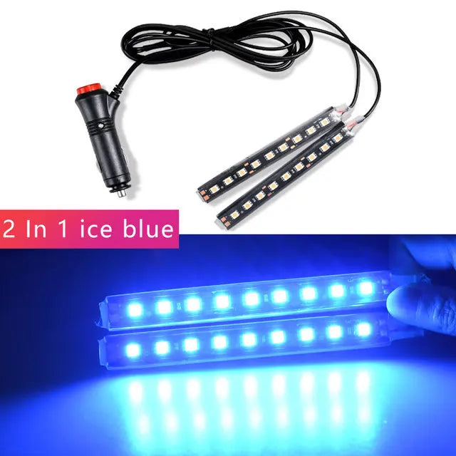 12V Car Interior LED Ambient Light | Plug and Play Cigarette Lighter Decorative Kit additional angle
