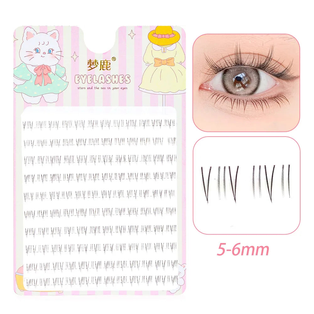 10 Rows 5-7mm Air Lower Eyelashes | Fairy Segmented Natural Under Lashes for Manga Ey lifestyle view