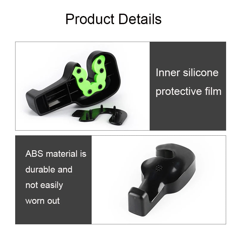 Car Seat Back Hooks Headrest Hidden Mount Hanging Storage Hanger