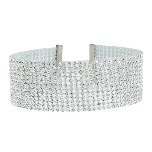 TOP Quality Cool Shiny Rhinestone Bundle Neck Popular Element Collar Necklace Punk Hi lifestyle view