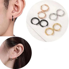 2Pcs Of Stainless Steel Cross Earrings Set, Men’s Women’s stud Earrings Small Huggie alternate view