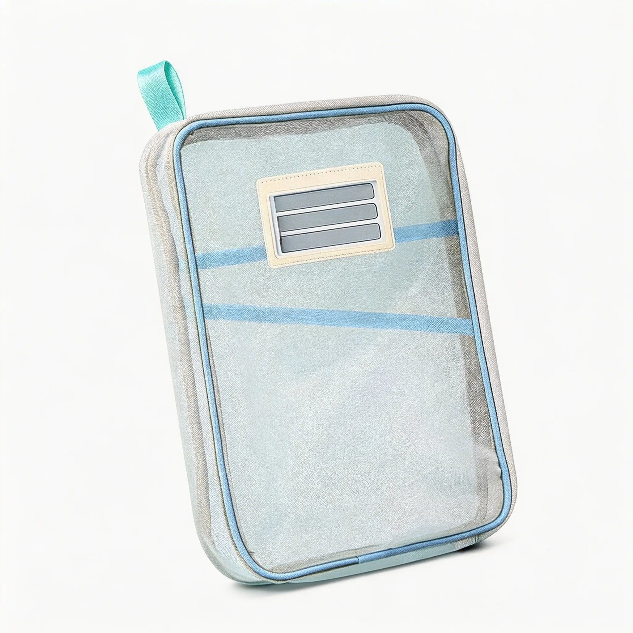 Stationery Storage Bag Double-layer Mesh Zipper Bag Large Capacity Organizer Folders School Office