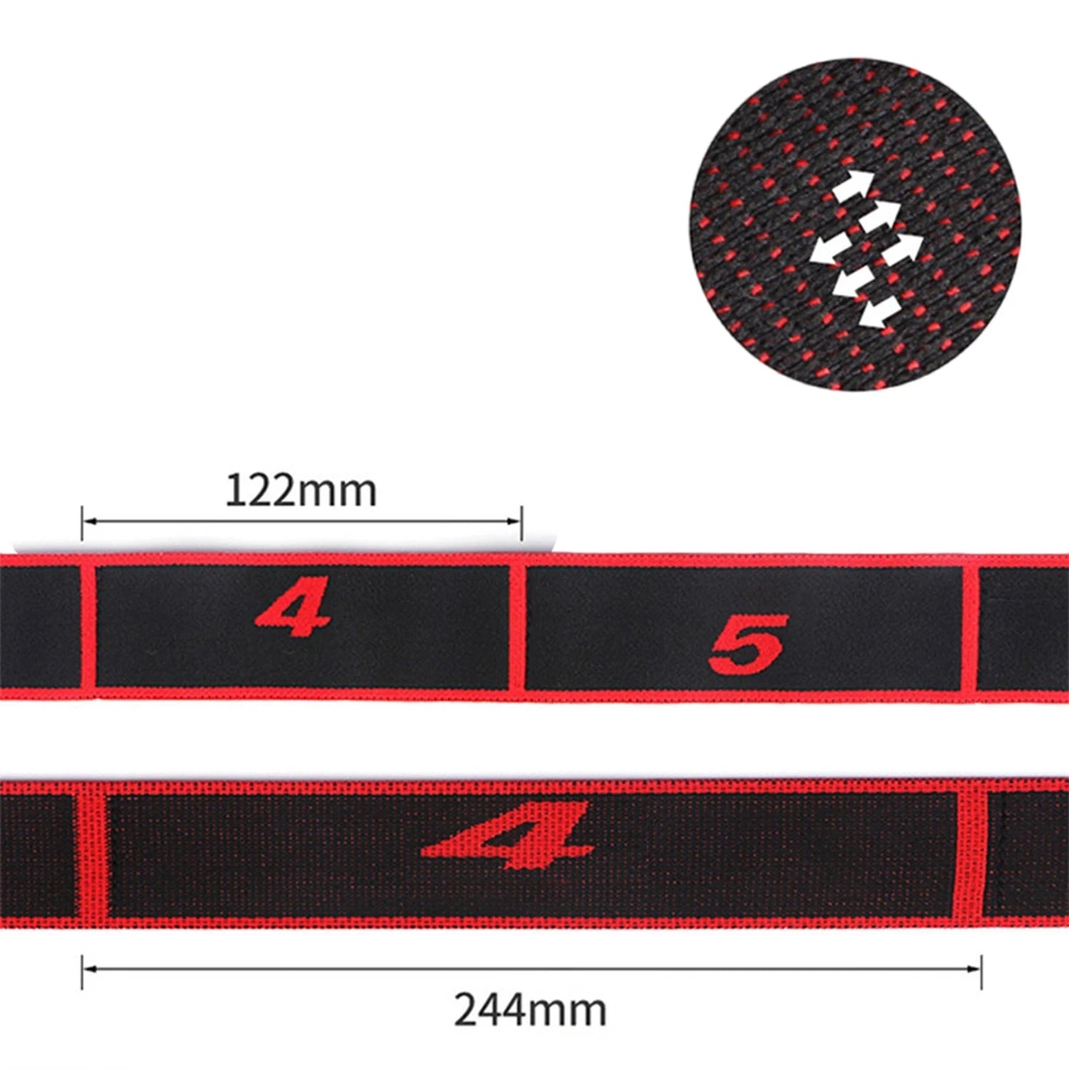 Yoga Stretch Resistance Band | Multi Loop Stretching Strap for Flexibility Training close-up view