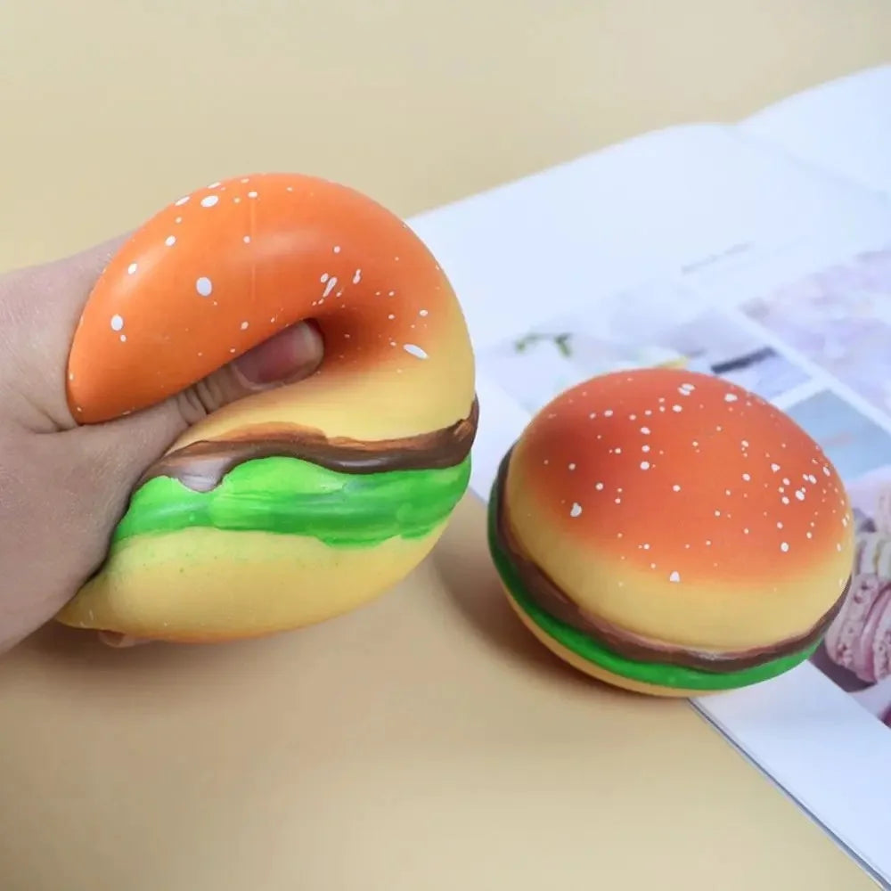 Squishy Hamburger Stress Ball Autism Sensory Toy Stress & Anxiety Relief Fidget Toys Pinch Decompres