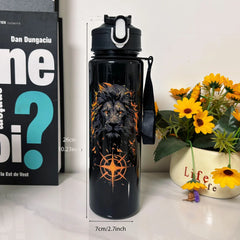 Cute Lion Tiger Cow Pattern 750ml Water Cup Portable for School Gym Camping Gift for Fri detail view