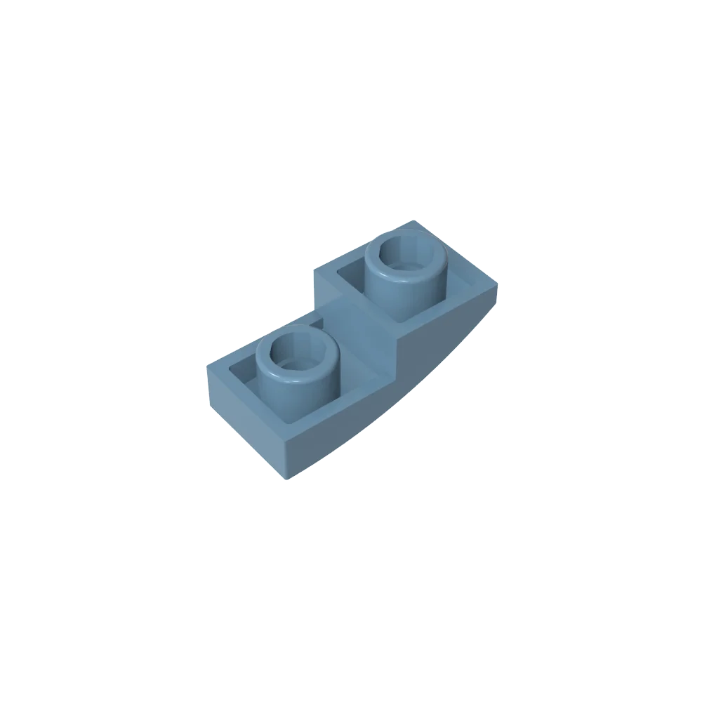 Gobricks GDS-795 Slope, Curved 2 x 1 Inverted | Compatible Building Block for DIY Proj close-up view