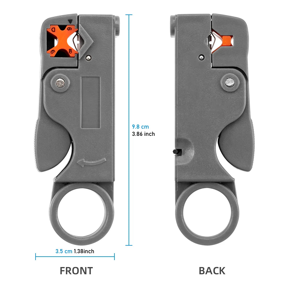 Stainless Steel Coax Cable Stripping Pliers | Adjustable Wire Stripper Tool alternate view