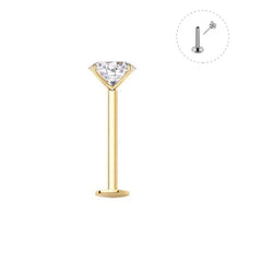 1pc 20G-16G Stainless Steel Monroe Lip Stud Ring, Tragus Helix Conch Cartilage Earring Piercing Lip
