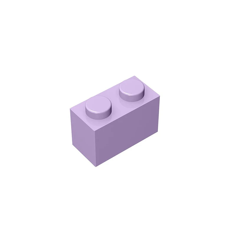 Educational Assemblage Gobricks Brick 1 x 2 without Bottom Tube | Compatible with Lego 3 detail view