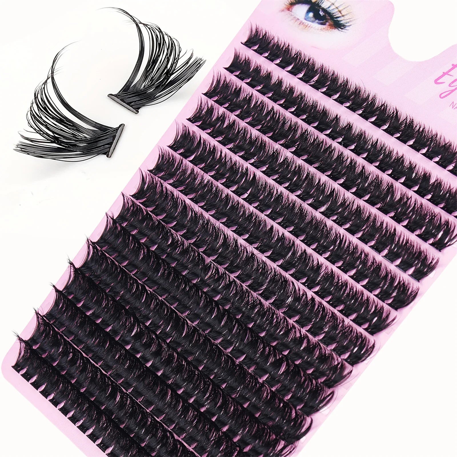 Simple Self-Graft Handmade 80D D Curl Individual Lashes 280Pcs 8-16mm Dense Clusters For detail view