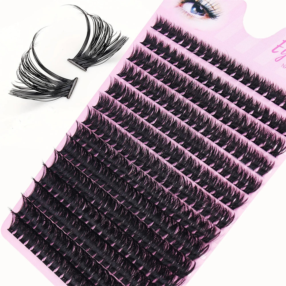 Simple Self-Graft Handmade 80D D Curl Individual Lashes 280Pcs 8-16mm Dense Clusters For detail view