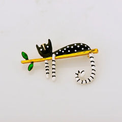 women fashion cat brooch pin jewelry