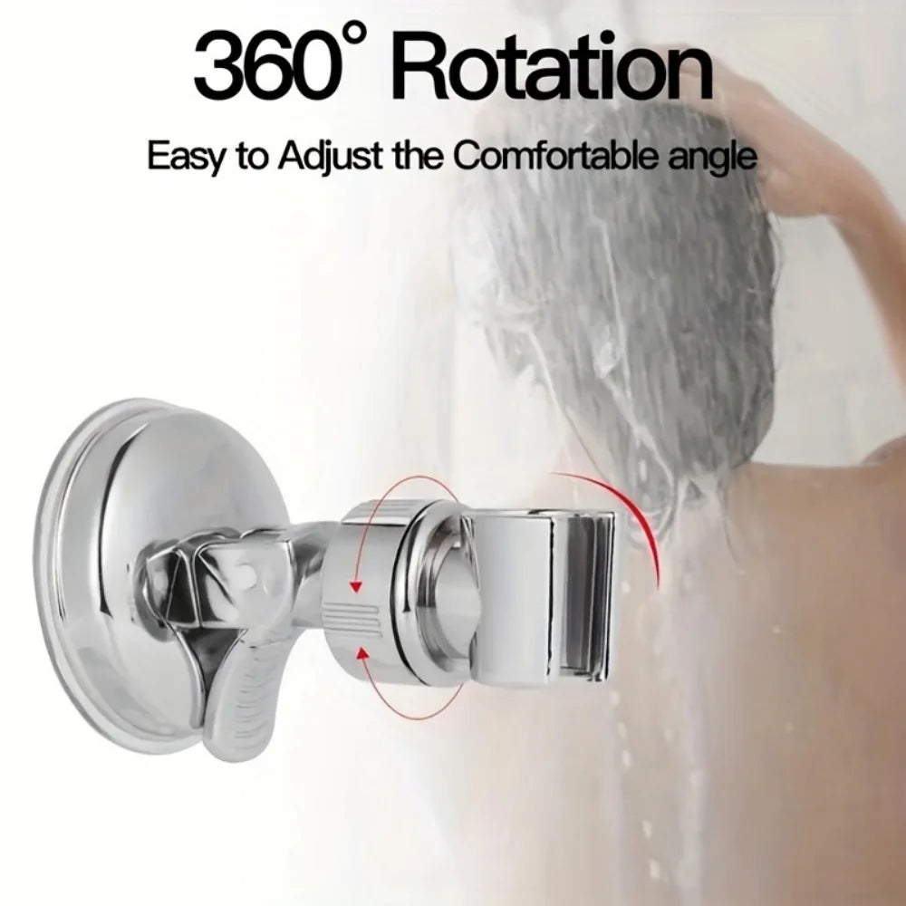 360 ° Adjustable Suction Cup Shower Head Holder, Household Bathroom Suction Cup Rack Bathroom Accessories