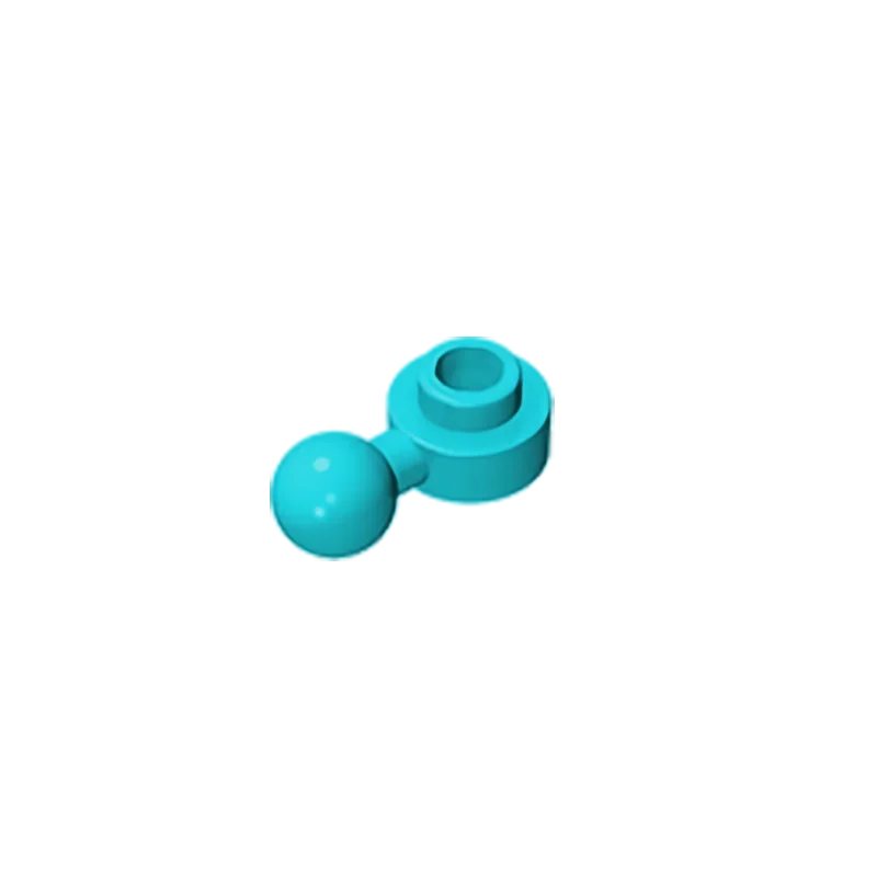 Gobricks GDS-1500 Hinged Plate 1x1 with Ball Head | Compatible Building Brick detail view