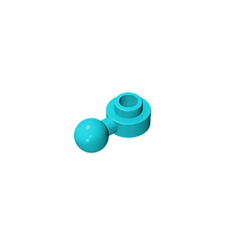 Gobricks GDS-1500 Hinged Plate 1x1 with Ball Head | Compatible Building Brick detail view