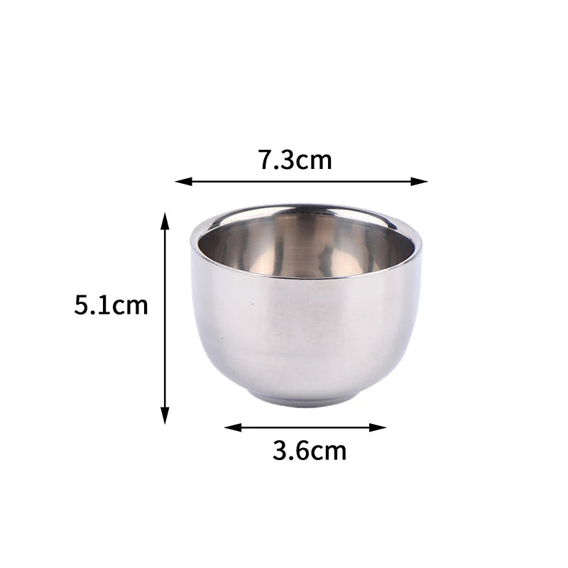 1PC For Home Office Tea Beverage Beverage Mugs Double Layer Wine Cups Stainless Steel He detail view