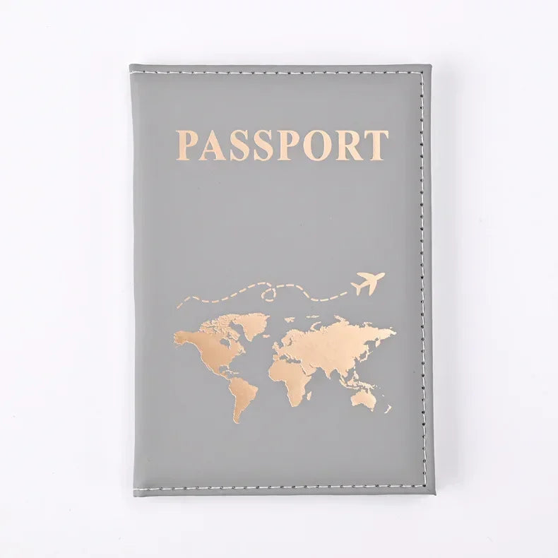 Fashion Passport Protective Cover World Pattern Travel Passport Holder Wallet Gift PU alternate view