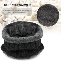 Children Winter Knit Hat and Scarf Set | Warm Unisex Accessory close-up view