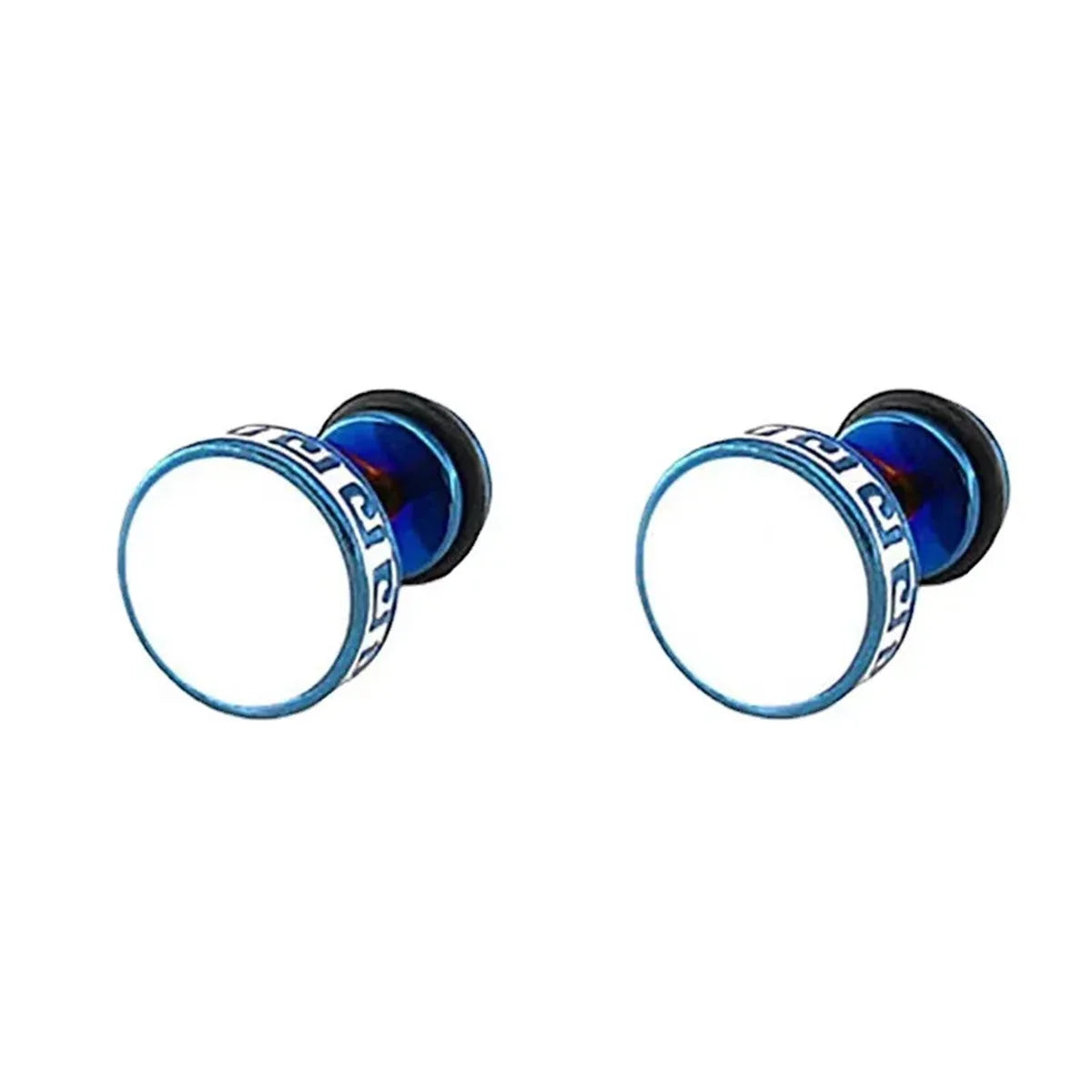 2pcs 316L Stainless Steel Vintage Flat Back Stud Earrings | Unisex Screw Back Cartila alternate view