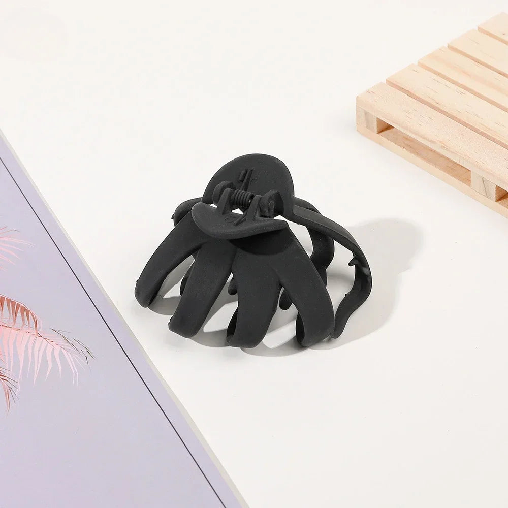 Frosted Octopus Hair Claw Solid Color Ponytail Clip Korean Simple Women Girls Non-Slip Shark Claw Irregular Hair Accessories